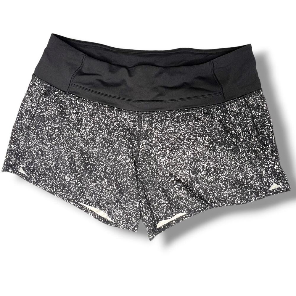 Lululemon Black Spec Speed Up Low-Rise Shorts Size 6